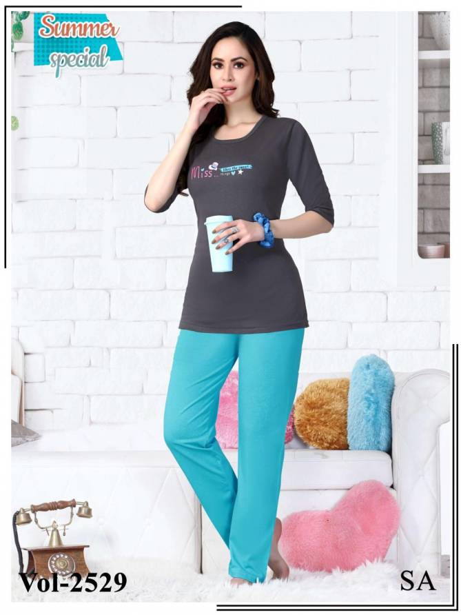 Summer Special New Vol 2529 Night Wear Hosiery Cotton Wholesale Night Suits
